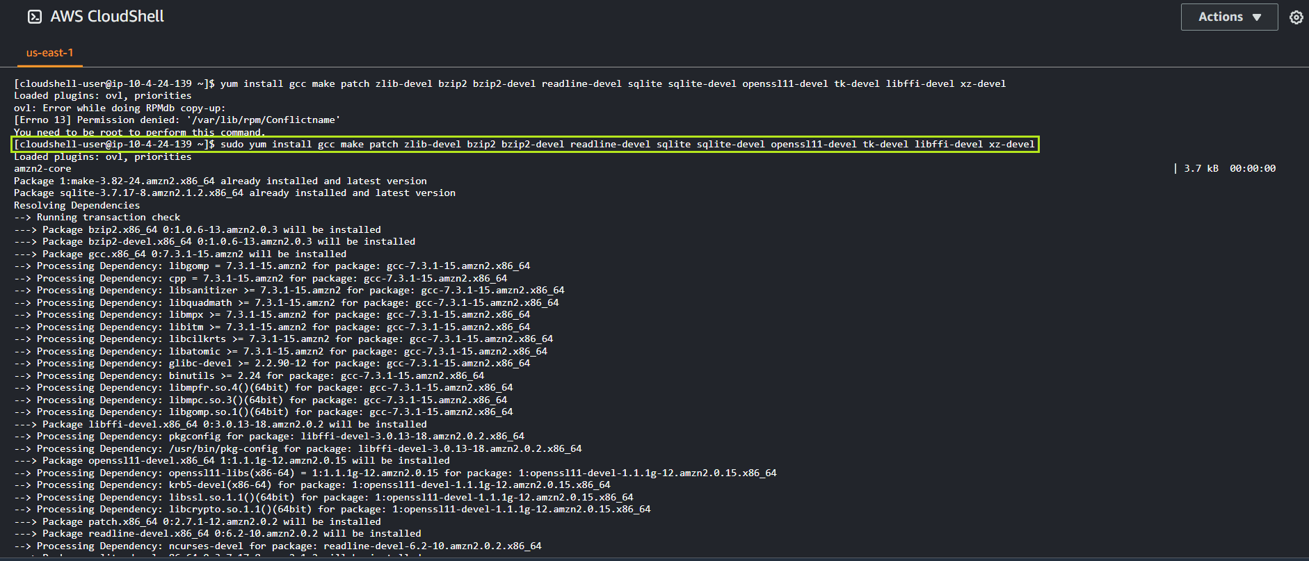 How to Upgrade Python Version from Cloud Shell AWS?