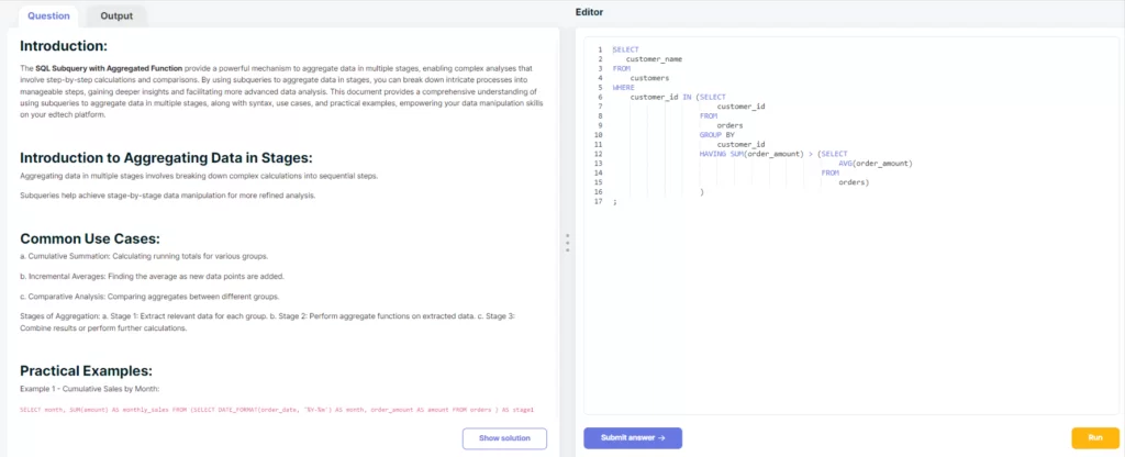 SQL Tutorial Course Simulators